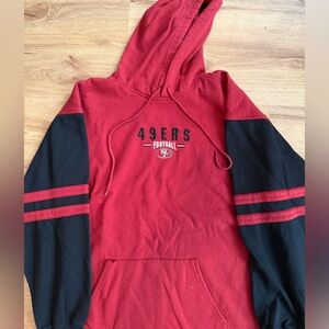 NFL Vintage San Francisco 49ers Red and Black Hoodie